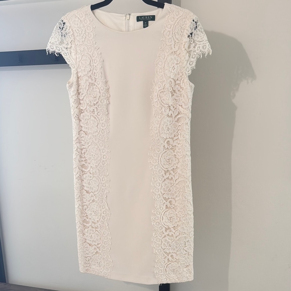 Elegant Cream Lace Dress